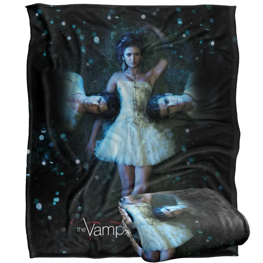 Vampire Diaries Damon (Somerhalder), Elena (Dobrev), Stefan (Wesley), Optimalweiche Kuscheldecke mit seidiger Haptik 152 x 127 cm
