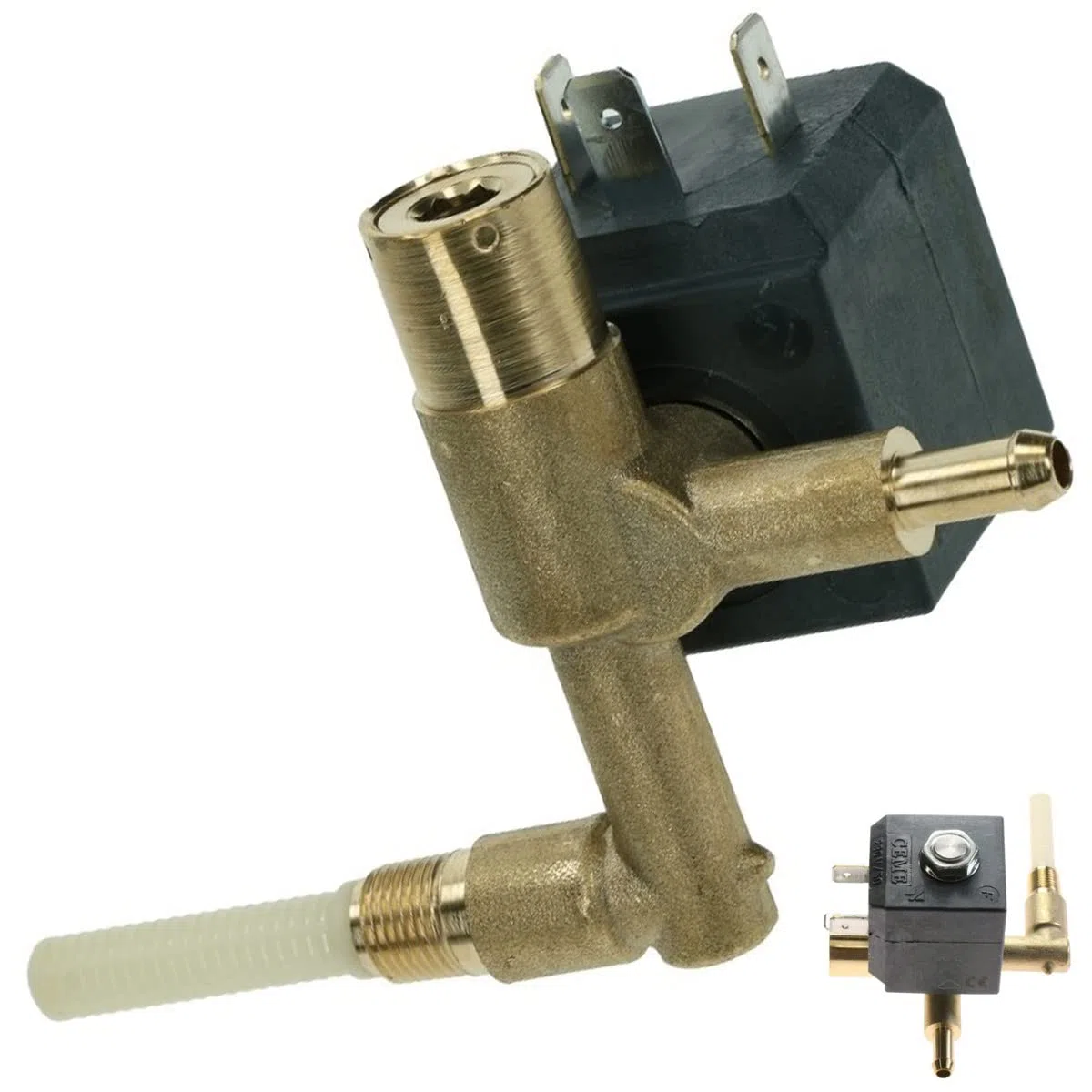 Moulinex 1V Electrovanne für Bügeleisen Calor CS-00097843, Gold, Edelstahl, Solenoid Ventil, Bügeleisenventil