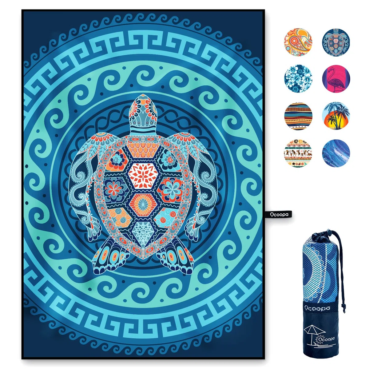 OCOOPA Mikrofaser Strandtuch, schnell trocknend, groß 200x145 cm, super saugfähig, Sandfreie Strand- und Schwimmhandtücher für Männer und Frauen