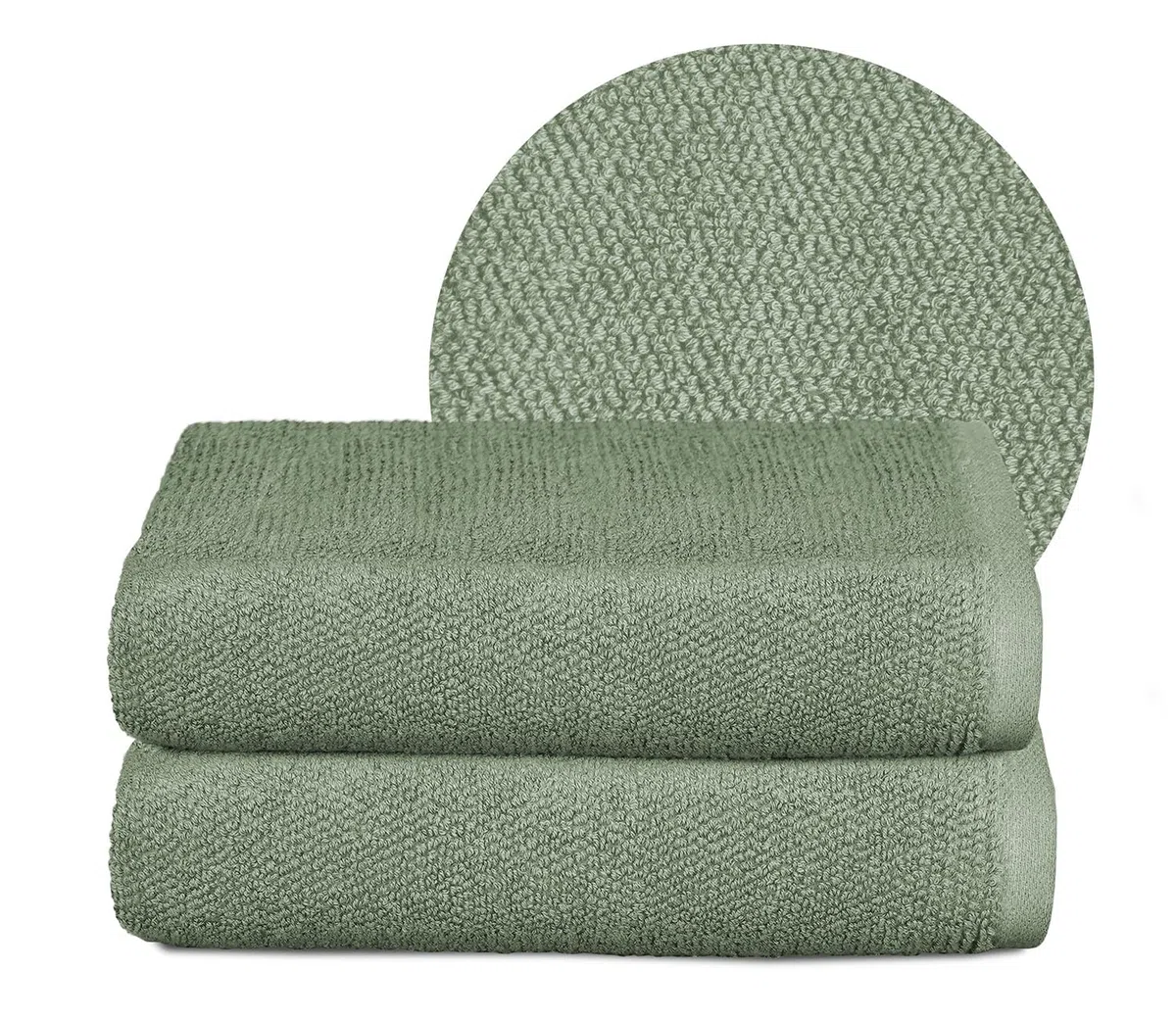 BEAUTEX Handtuch-Set Premium Frottier Sets Made in Europe, 100% Baumwolle 550g/m², Oeko-TEX Zertifiziert (Set: 2 Handtücher - 50x100 cm in Eisberg-grün)