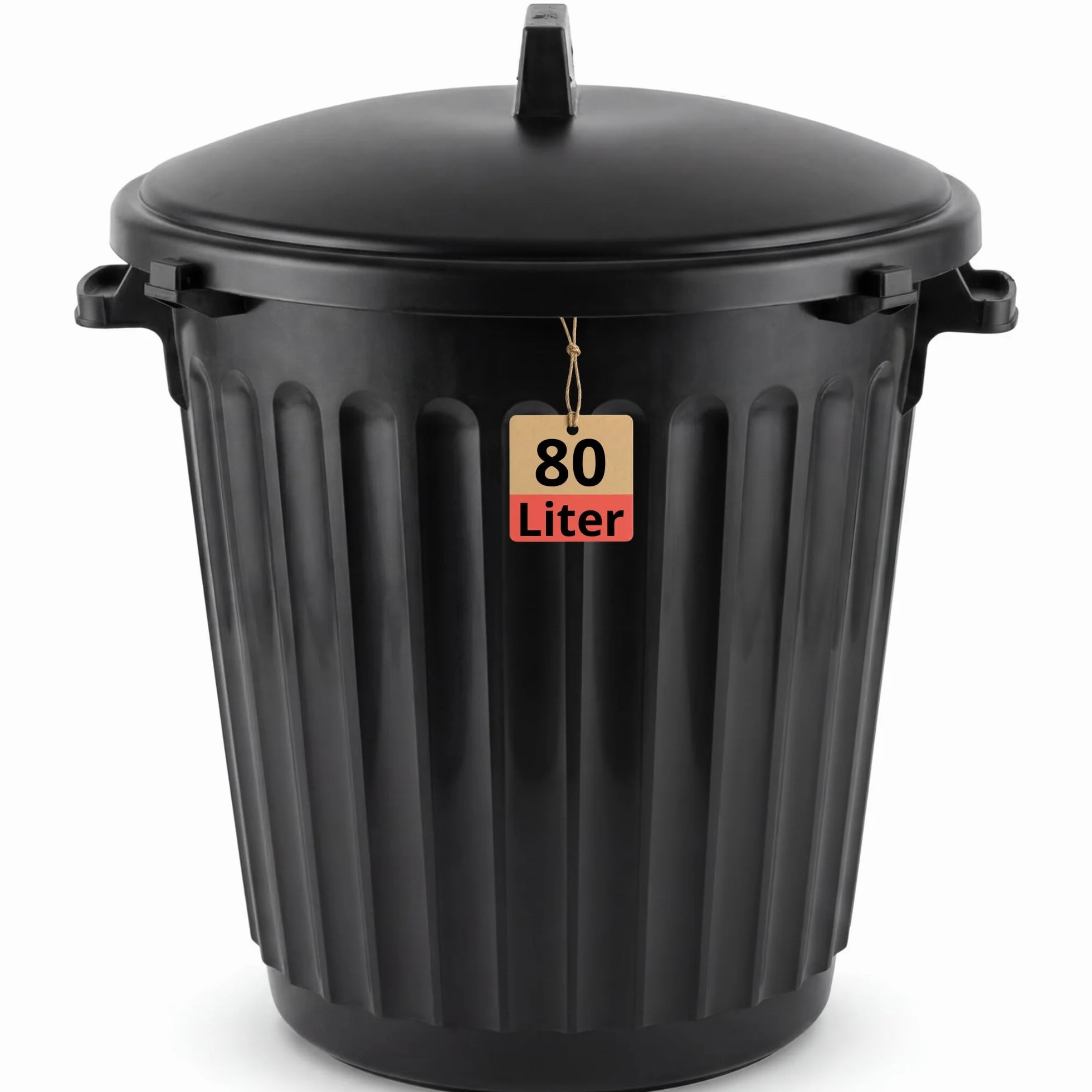 BigDean Mülltonne 80 Liter 55cm durchmesser verschliessbarem Deckel