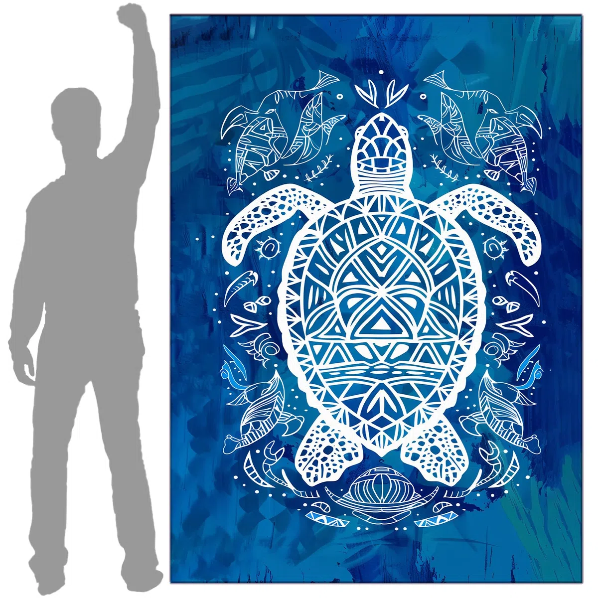 Strandtuch groß, Mikrofaser Strandtuch XXL, Handtuch 145 x 200cm für Schwimmen Strand Reise Sport Fitness - Schildkröten