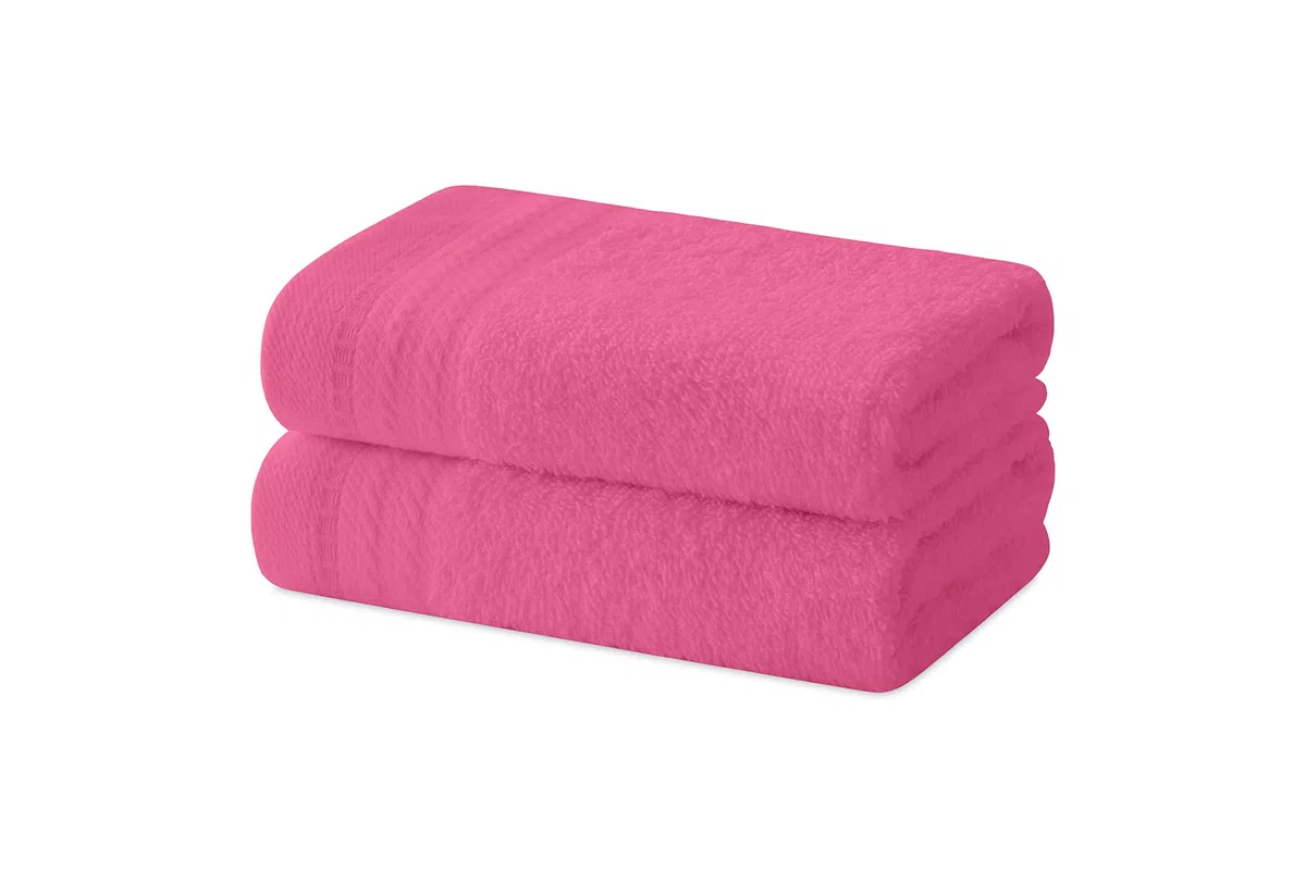 Degrees Home – Set mit 2 Bidet-Handtüchern, Badetüchern, kleinen Handtüchern, 100 % Baumwolle, 480 g/m², Maße 30 x 50 cm - ROSA