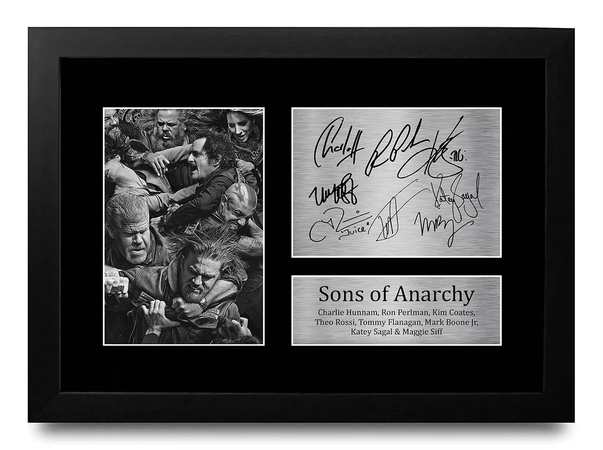 HWC Trading Sons Of Anarchy A4 Gerahmte Signiert Gedruckt Autogramme Bild Druck-Fotoanzeige Geschenk Für Tv-Show-Fans