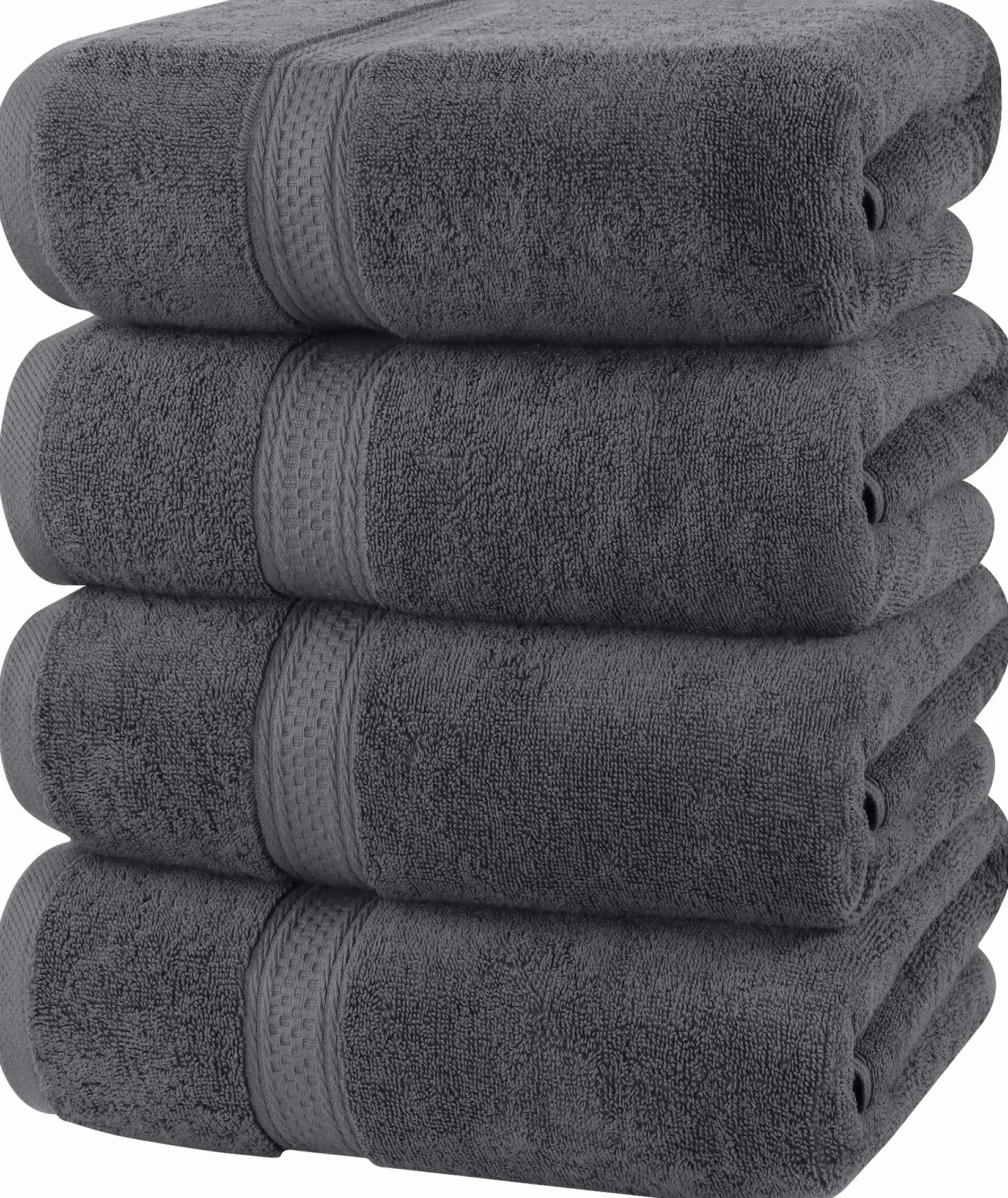 Utopia Towels - 4er-Pack Badetücher Set Premium 100% ringgesponnene Baumwolle 69 x 137 cm Handtücher, sehr saugfähig, weiches Gefühl Duschtücher (Grau)